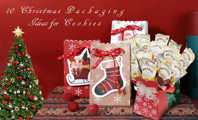 Small Christmas Cookie Tins with Transparent Lids for Gift Giving