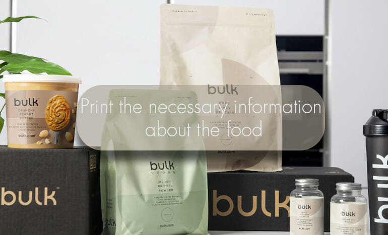 Print the Necessary Information About the Food
