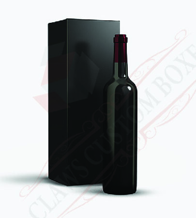 Custom Black Wine Bottle Boxes