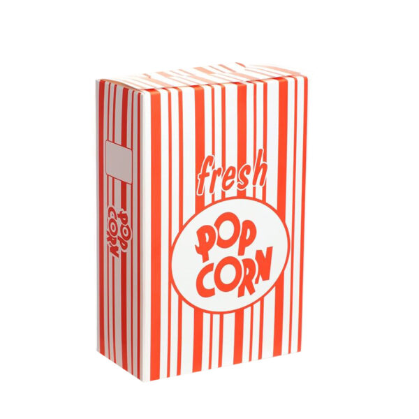 Red & White Close Top Popcorn Boxes