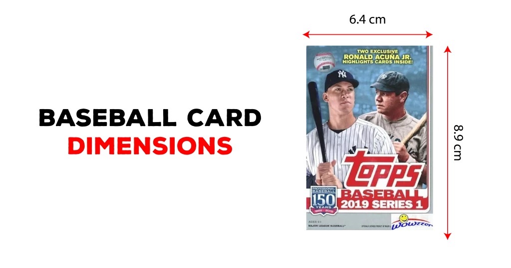 baseball card dimensons