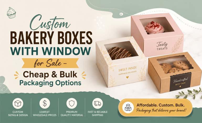 Custom Bakery Boxes Wholesale With Window