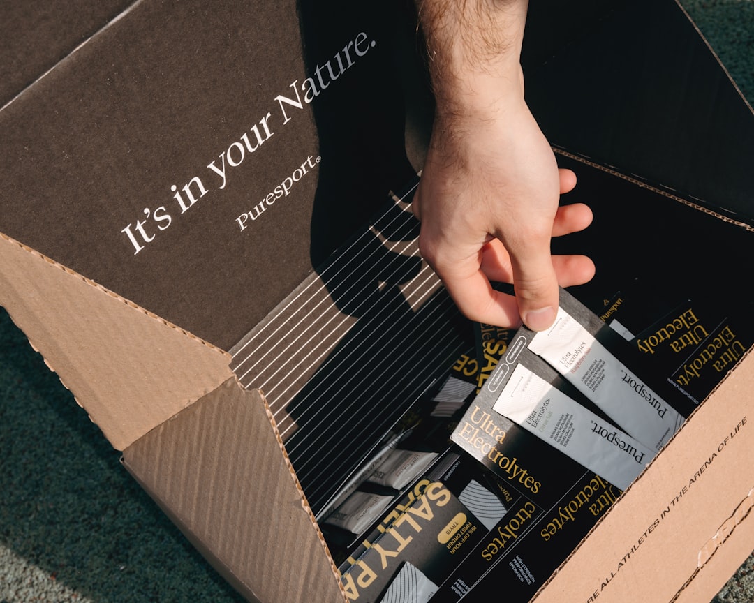 frustration-free perforated box being opened easily