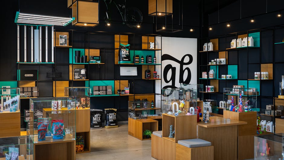 custom CBD packaging on retail shelves