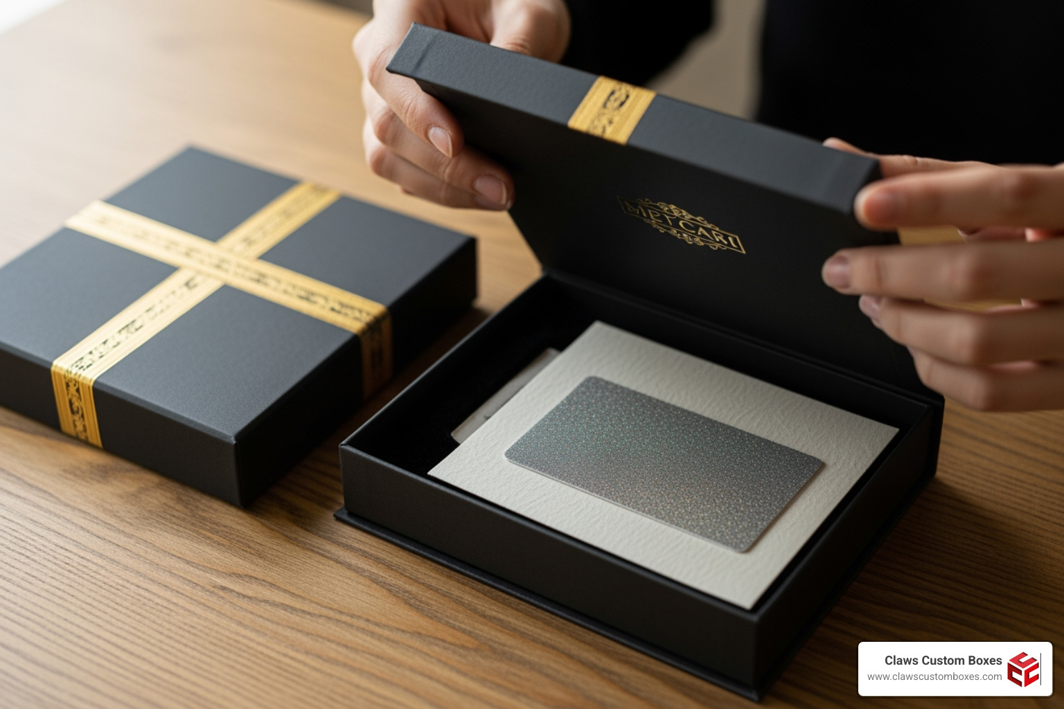 premium materials for gift card boxes unboxing