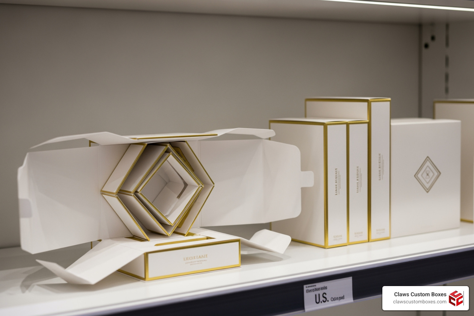 foldable rigid packaging 2026 luxury collapsible boxes minimalist retail